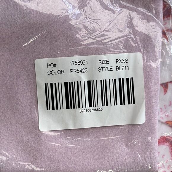 J Crew Puff Sleeve Crepe Top Womens Size XXS‎ Petite Lilac - Picture 5 of 9